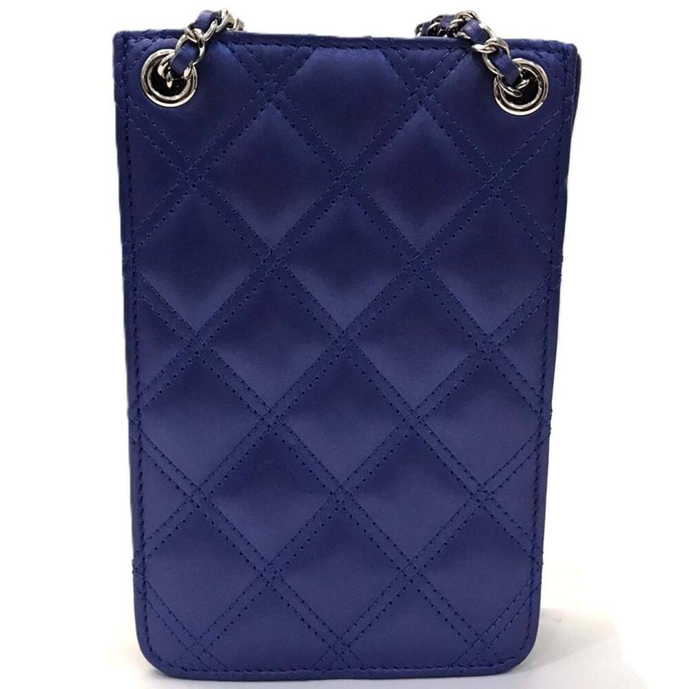 CHANEL Blue Lambskin Leather Shoulder Bag - Picture 2 of 7